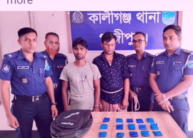 কালীগঞ্জে ৩৮০০ পিস ইয়াবাসহ শীর্ষ মাদক ব্যবসায়ী আরিফুল ও আরিফ গ্রেপ্তার
